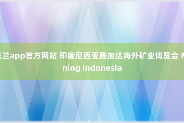 米兰app官方网站 印度尼西亚雅加达海外矿业博览会 Mining Indonesia